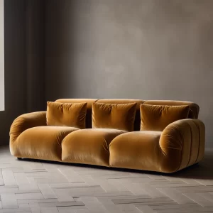 Bunya Pine Modular 3 Seater Camel Sofa