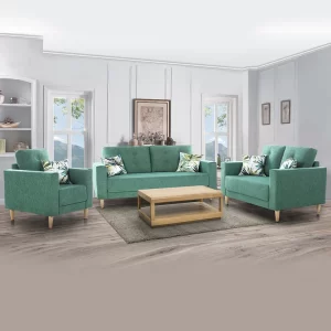 Nathalie 2 Seater Fabric Sofa - Teal Green