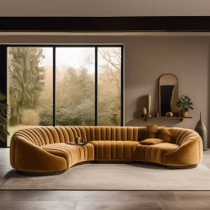 Carob Modular Curved Sofa